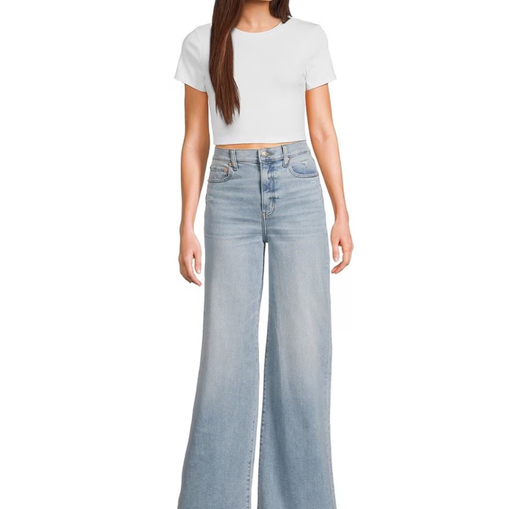 Daze Light Blue Wide Leg Jeans for Women